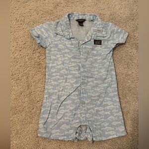 Eddie Bauer Light Blue Fish Romper